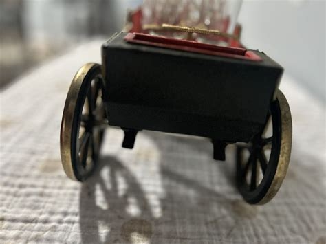 vintage metal carriage music box|Vintage Metal Car Carriage Music Box Decanter Barware .